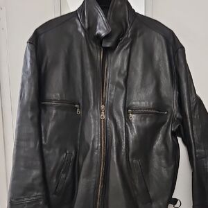 Men's Classic Black Leather Jacket